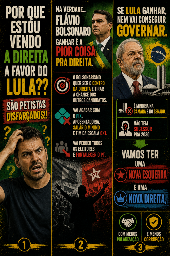 Arte da mobilização — Cards de IA: Cartaz triplo