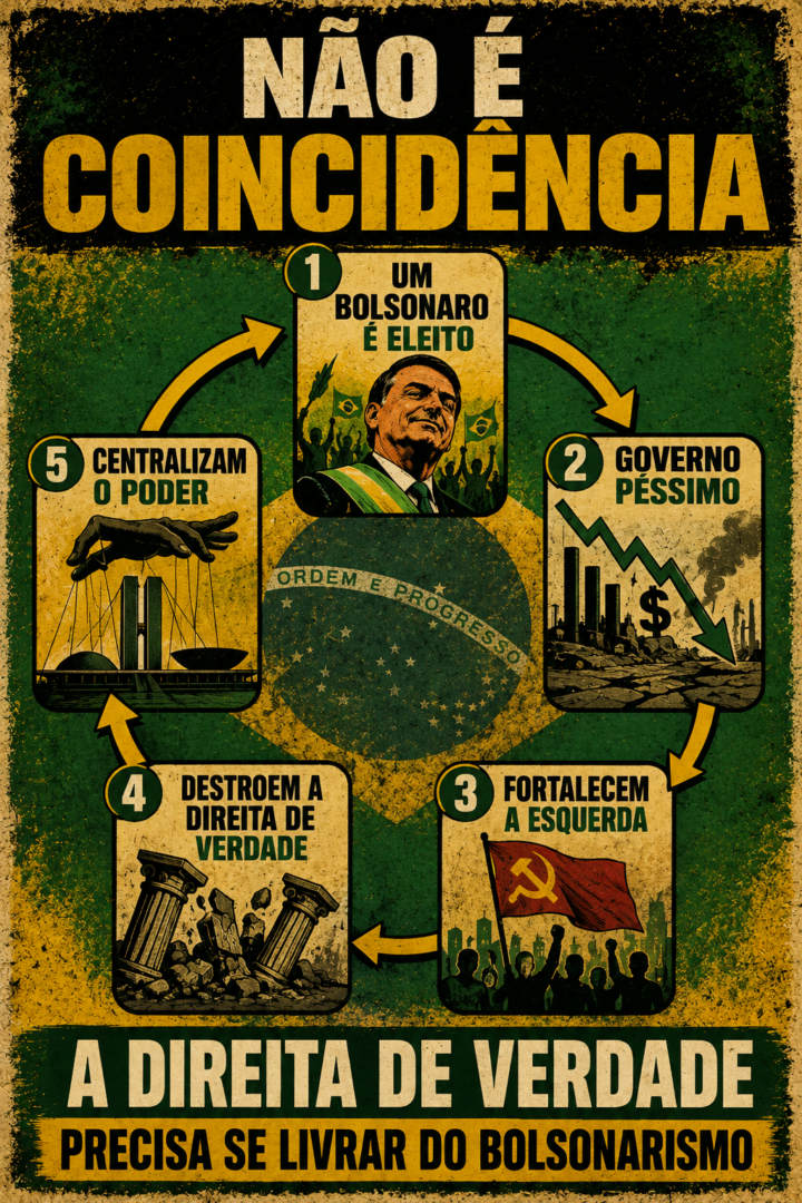 Arte da mobilização — Cards de IA: Ciclo do Bolsonarismo